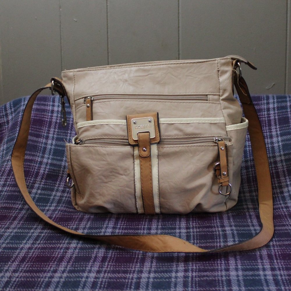 Rosetti  Faux Leather Beige Purse